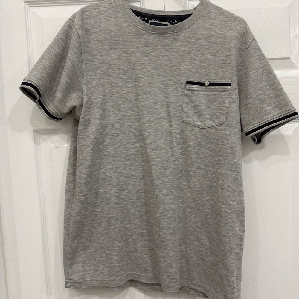 Denim & Flower Short Sleeve Tee with Pocket